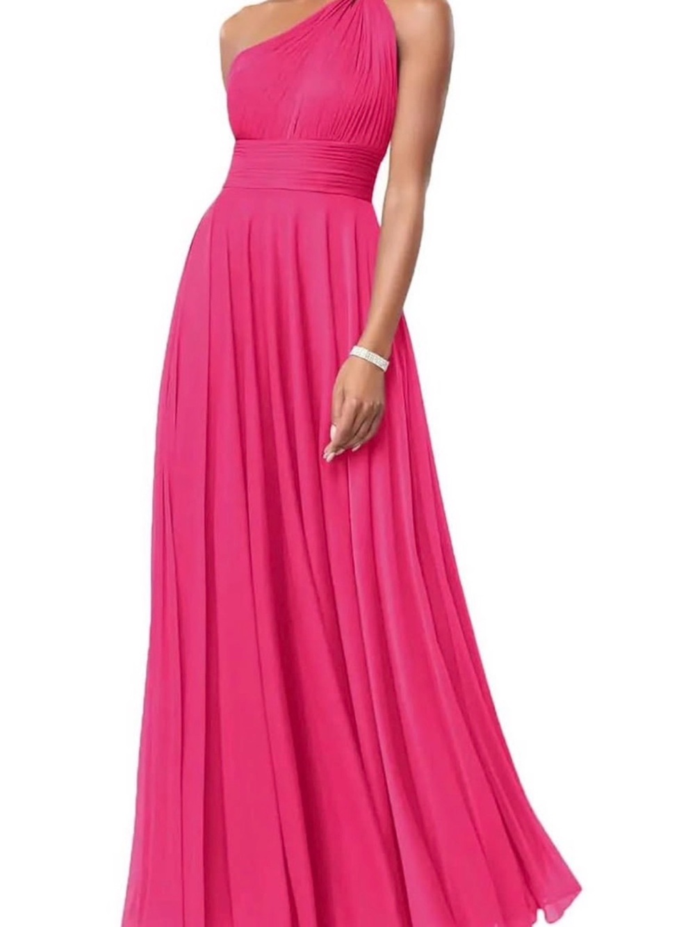 Chiffon One Shoulder Bridesmaid Dress